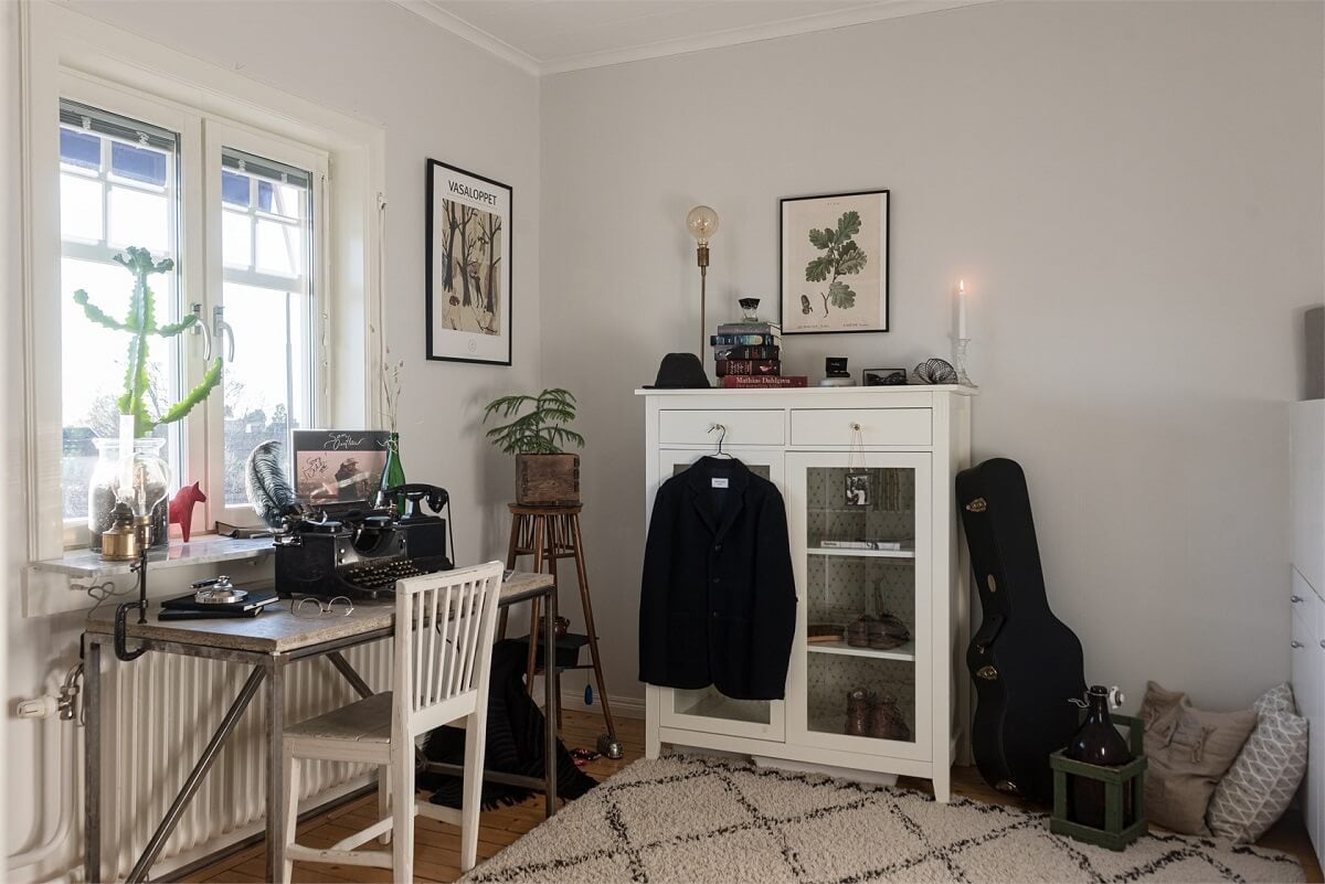 Natural Light in a Family Home in Sweden 15 craft-room-rug-scandi-home-nordroom