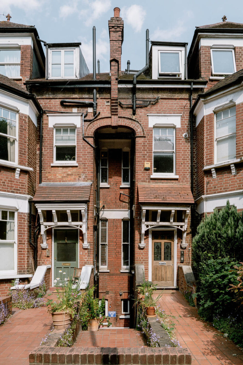 A London Home with Color Accents and a Secret Garden Shed 27 exterior-entrance-edwardian-house-london-nordroom