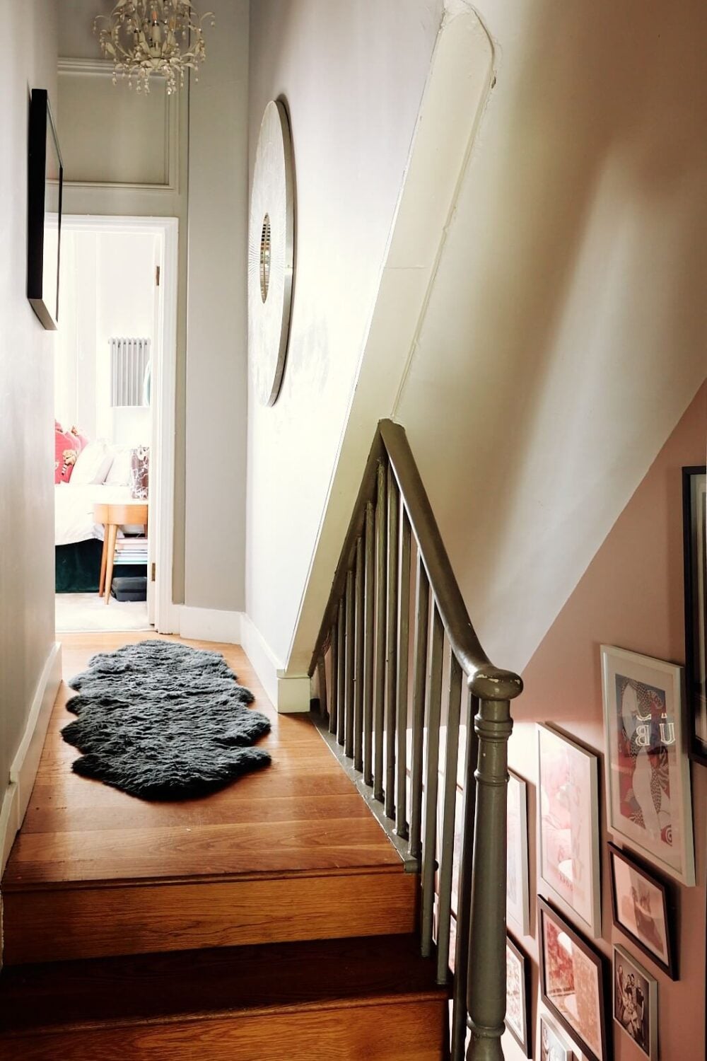 A Pink Living Room in a London Maisonette 18 first-floor-landing-wooden-floor-nordroom
