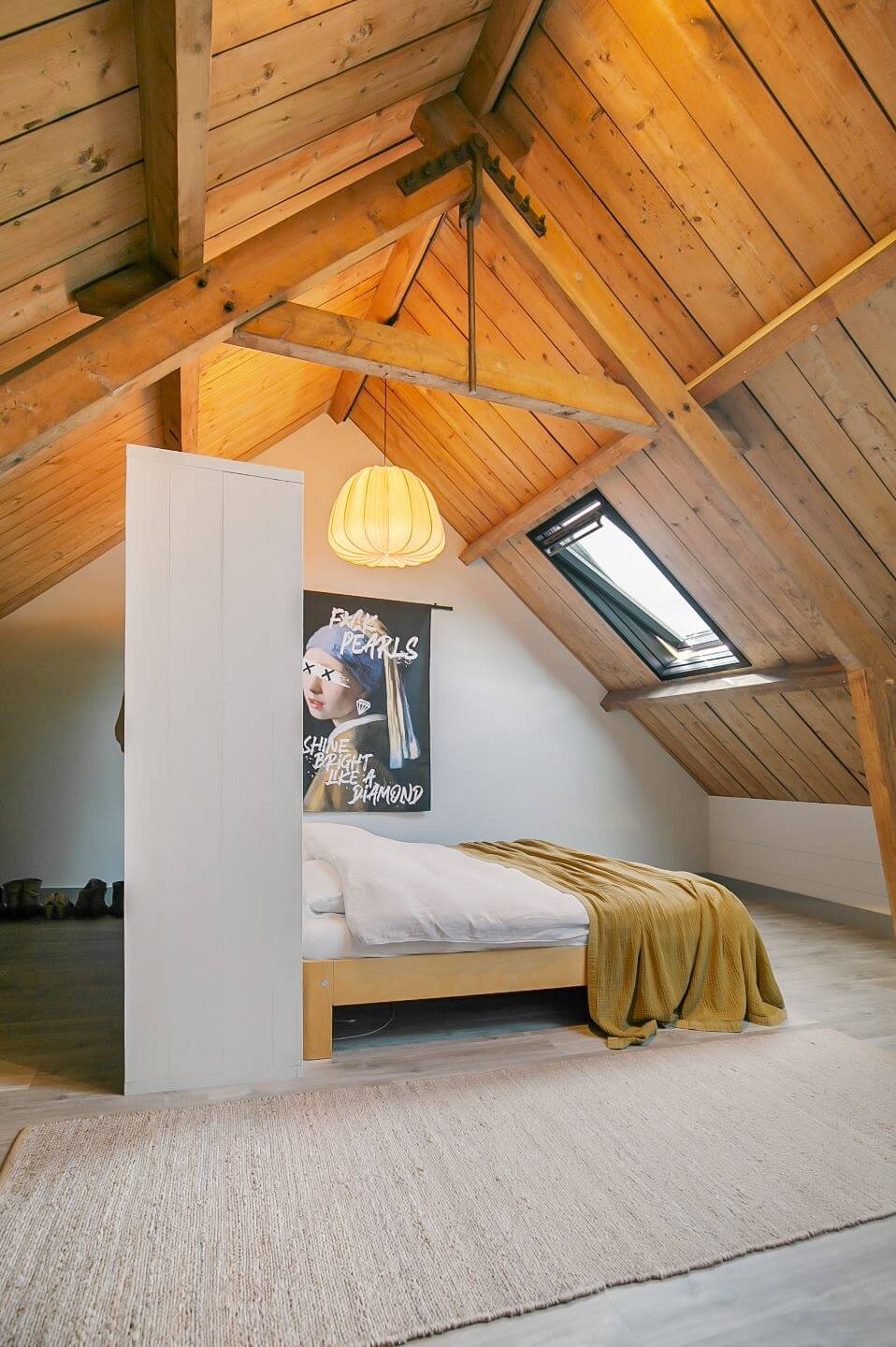 A Dutch Barn House with Brick Floors and Wooden Ceilings 16 master-bedroom-wooden-ceiling-walk-in-closet-nordroom