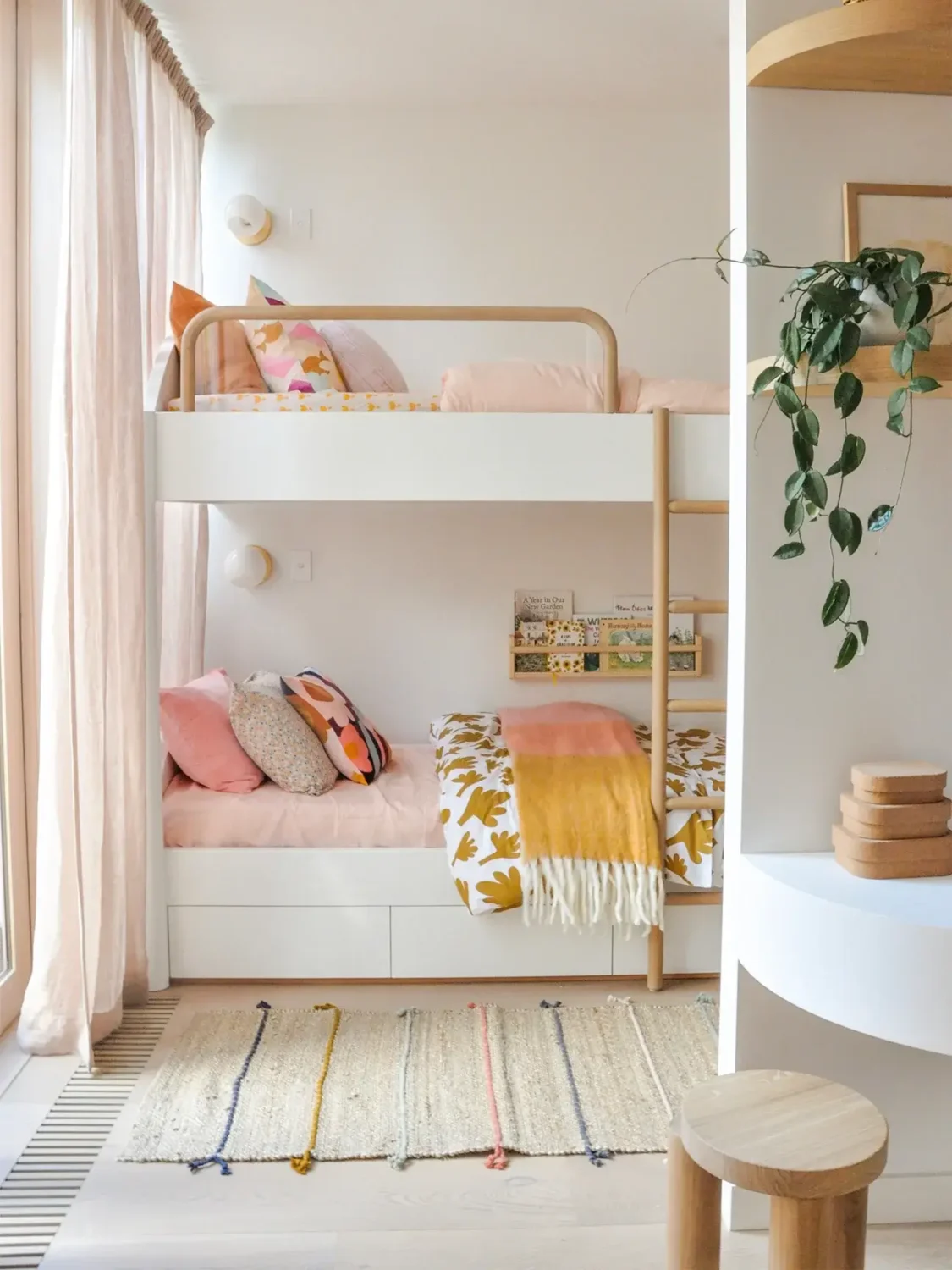 Beautiful Dorm Room Decorating Ideas 15 modern-adult-bunk-beds-pastel-colored-bedding-nordroom