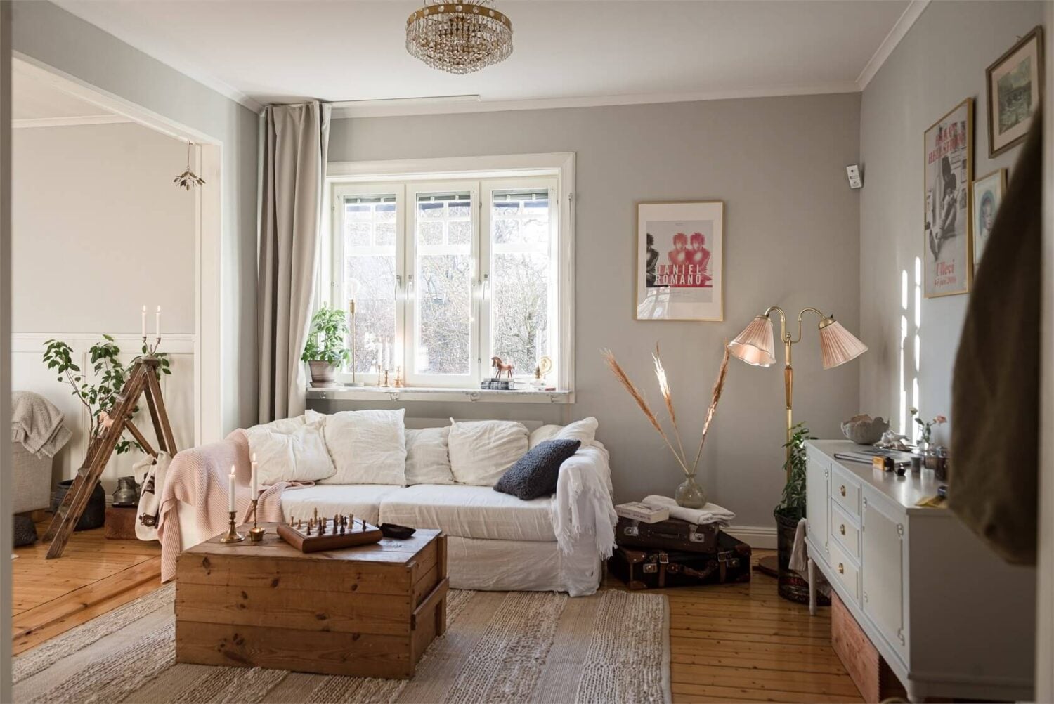 Natural Light in a Family Home in Sweden 3 neutral-living-room-gray-walls-nordroom