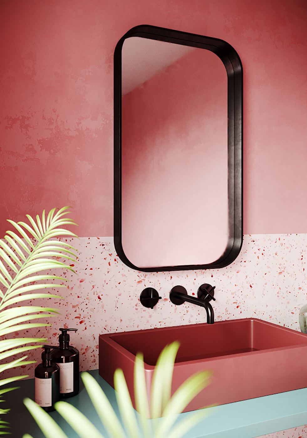89 Pink Bathroom Ideas: From Hot Pink Walls to Blush Tiles 46 pink-bathroom-sink-barbiecore-interior-style-nordroom