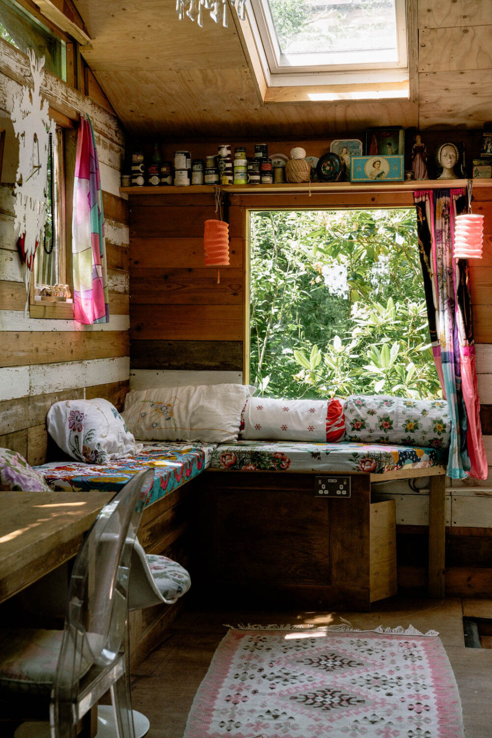 A London Home with Color Accents and a Secret Garden Shed 23 rustic-wooden-garden-shed-london-home-nordroom