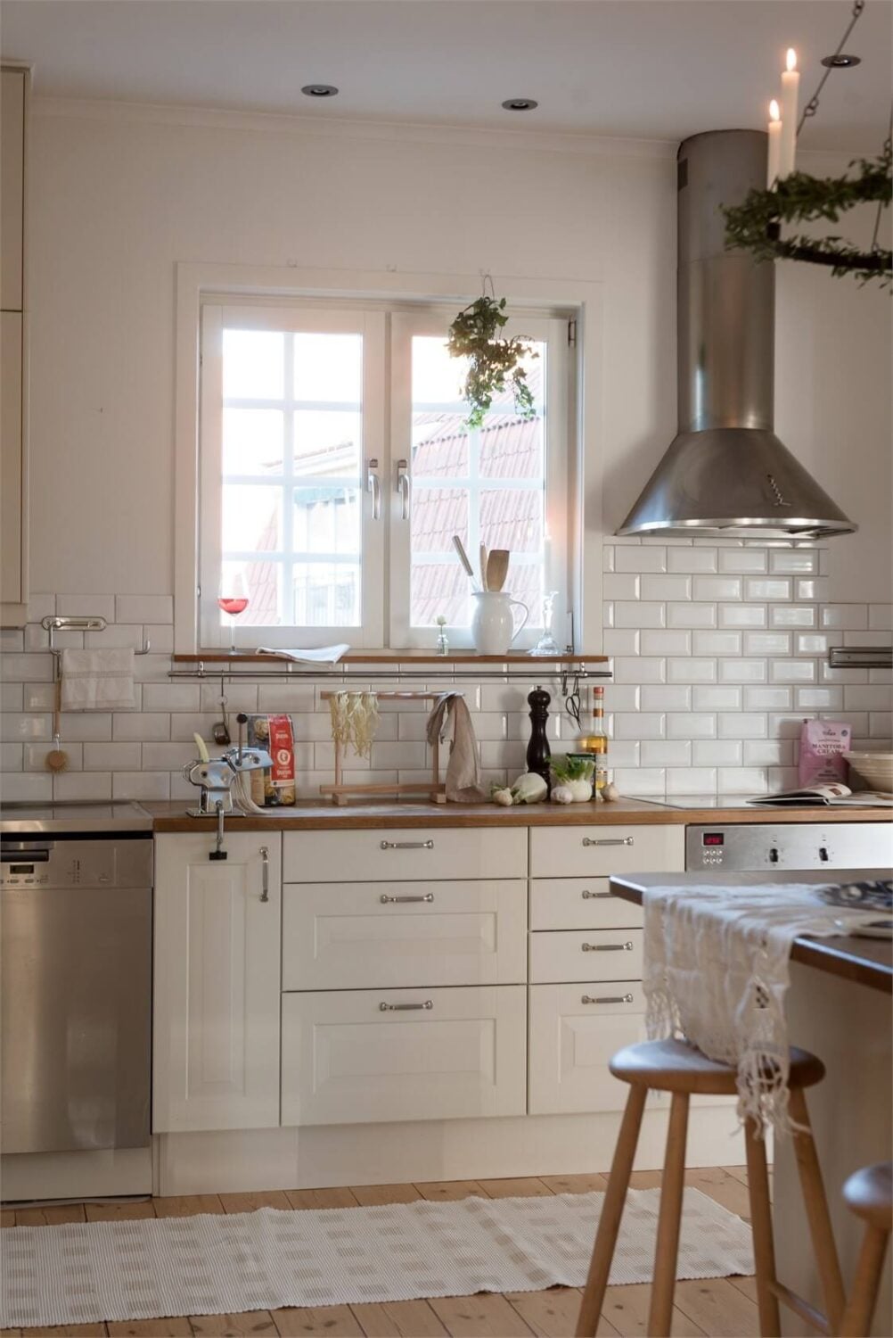 Natural Light in a Family Home in Sweden 10 scandinavian-kitchen-white-subway-tiles-nordroom