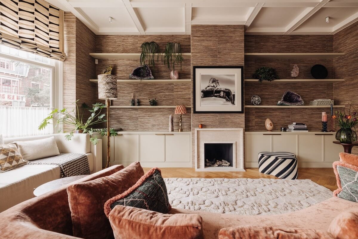 10 Easy Budget-Friendly Upgrades To Boost Your Home's Appeal 5 sitting-room-fireplace-bookshelves-wallpaper-nordroom