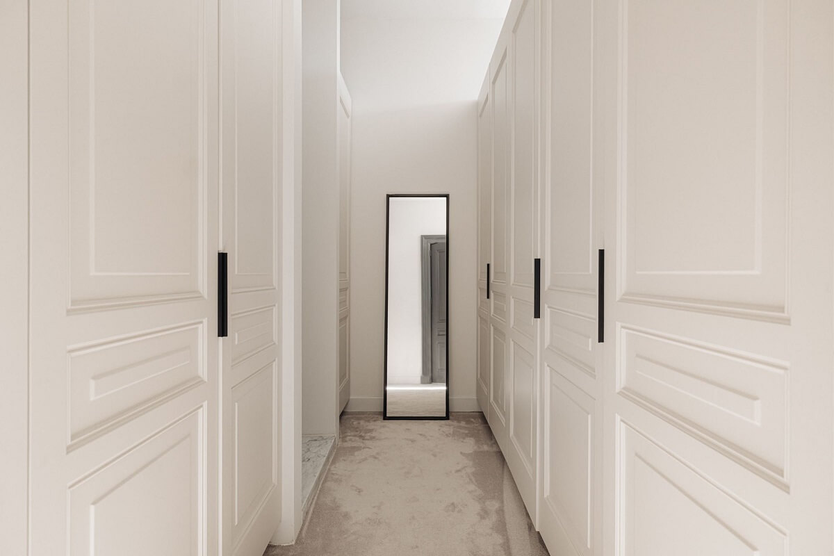 A Monochrome Duplex Apartment in Amsterdam 16 walk-in-closet-white-wardrobes-nordroom