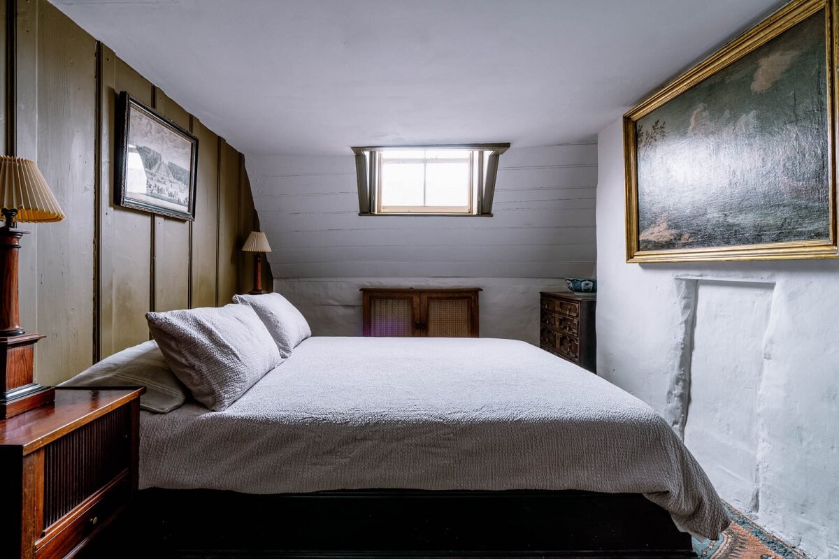 A Unique Historic House Near the English Coast 26 bedroom-wooden-accent-wall-nordroom