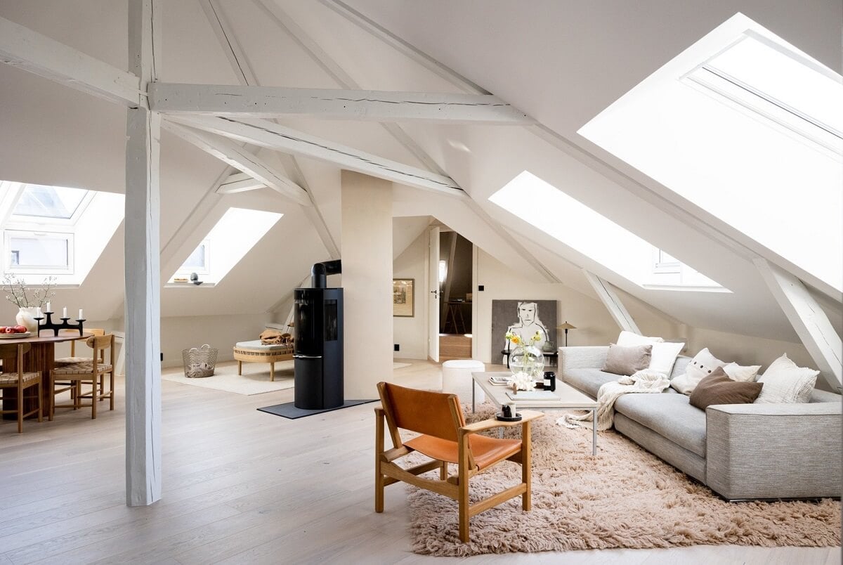 A Bright Penthouse Apartment in Oslo 2 bright-open-plan-attic-living-room-nordroom