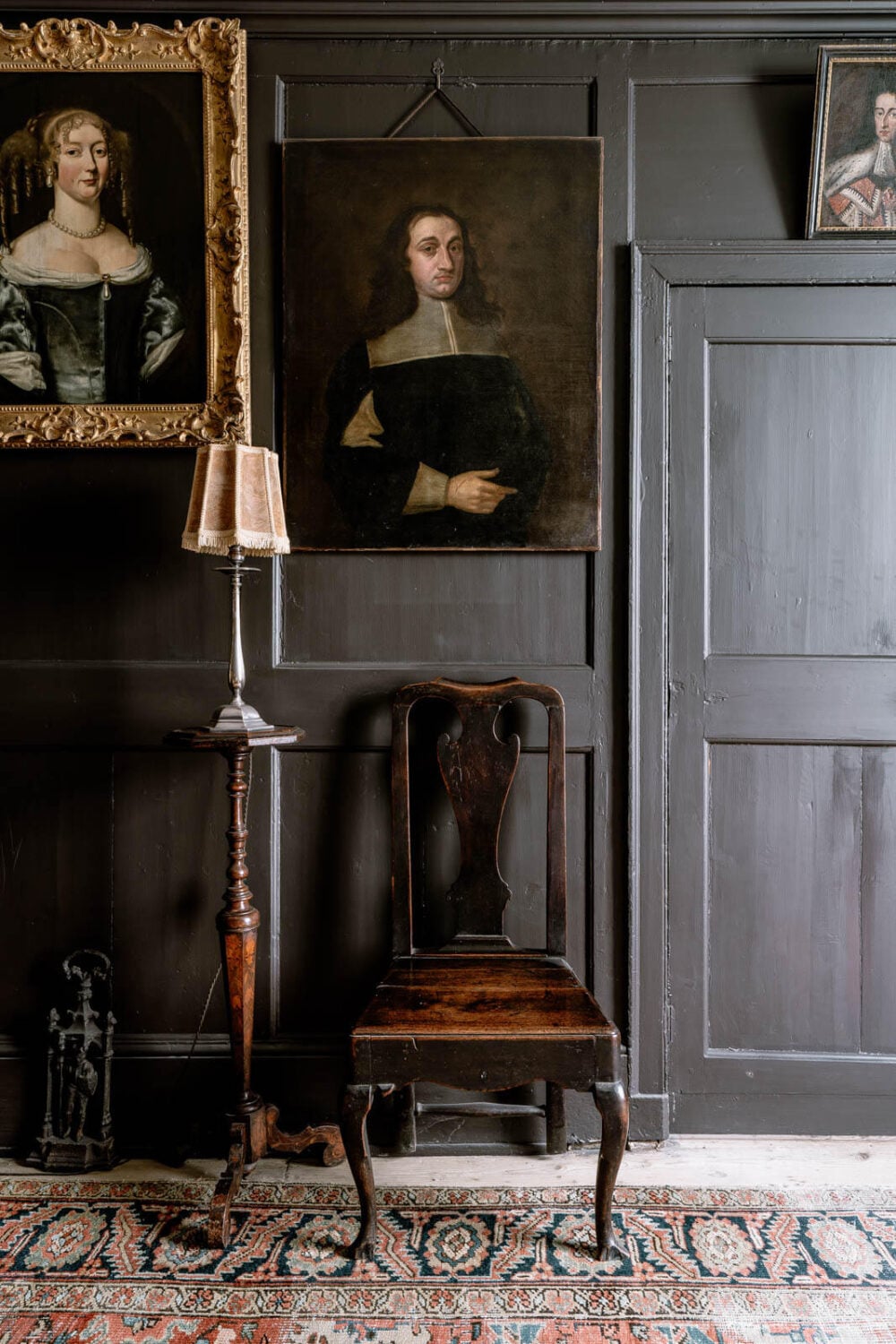 A Unique Historic House Near the English Coast 10 dark-gray-sitiing-room-antiques-nordroom