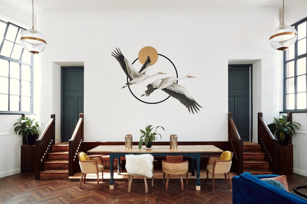 Loft Style Spaces in a Renovated Salvation Army Hall 4 dining-area-loft-style-living-room-wooden-floor-nordroom