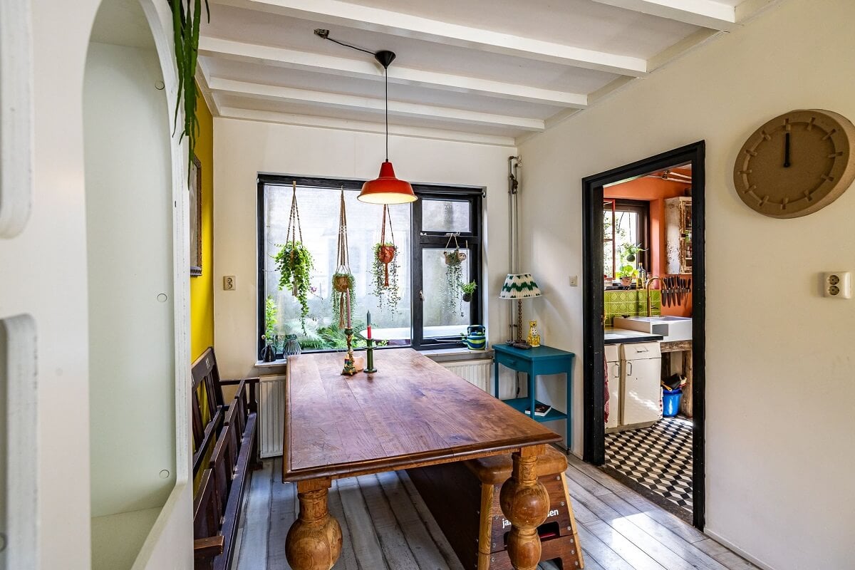 A Colorful Church Conversion in The Netherlands 16 dining-room-yellow-wall-nordroom