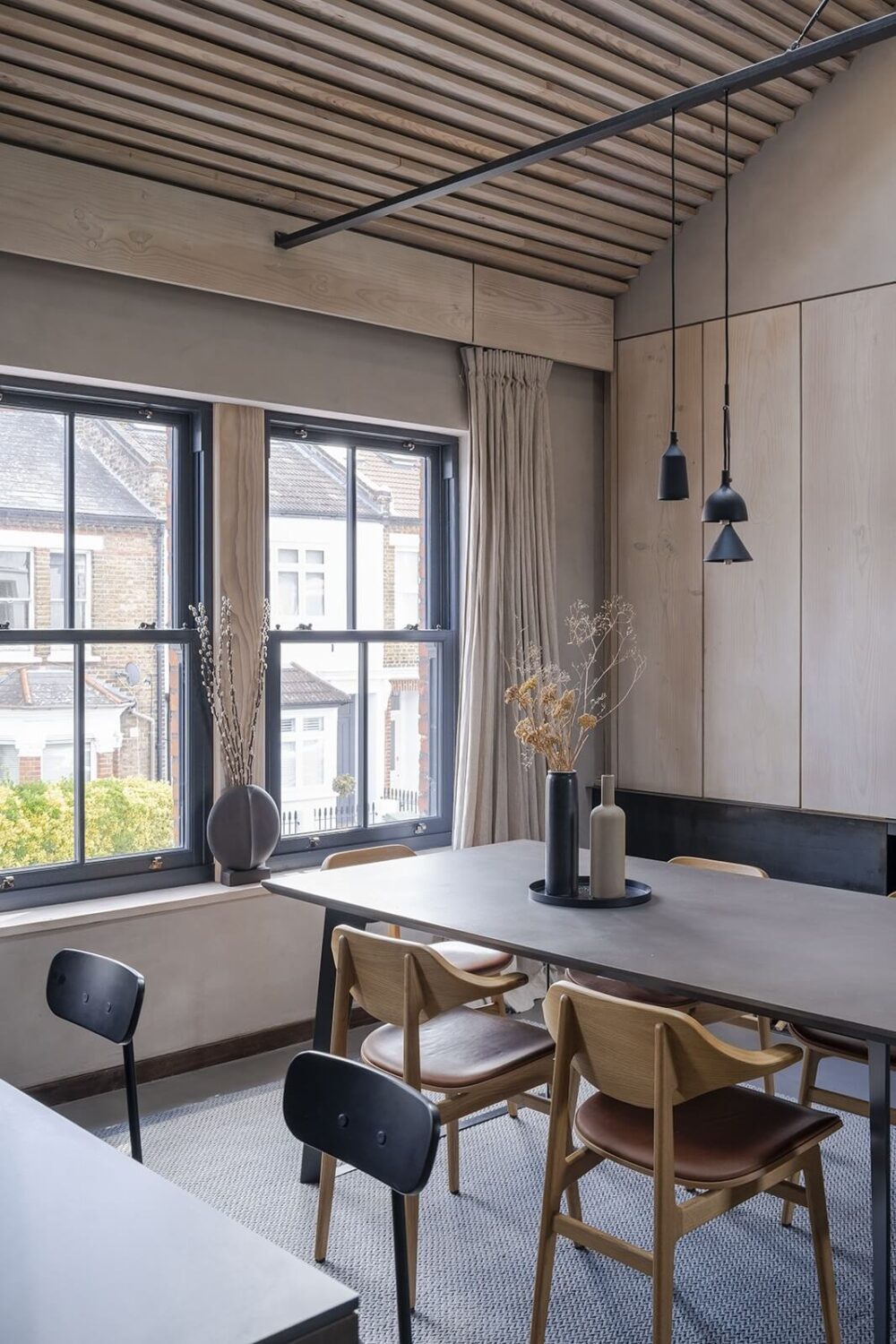 A Victorian House with Stylish Contemporary Interiors 5 dining-space-pitched-roof-nordroom
