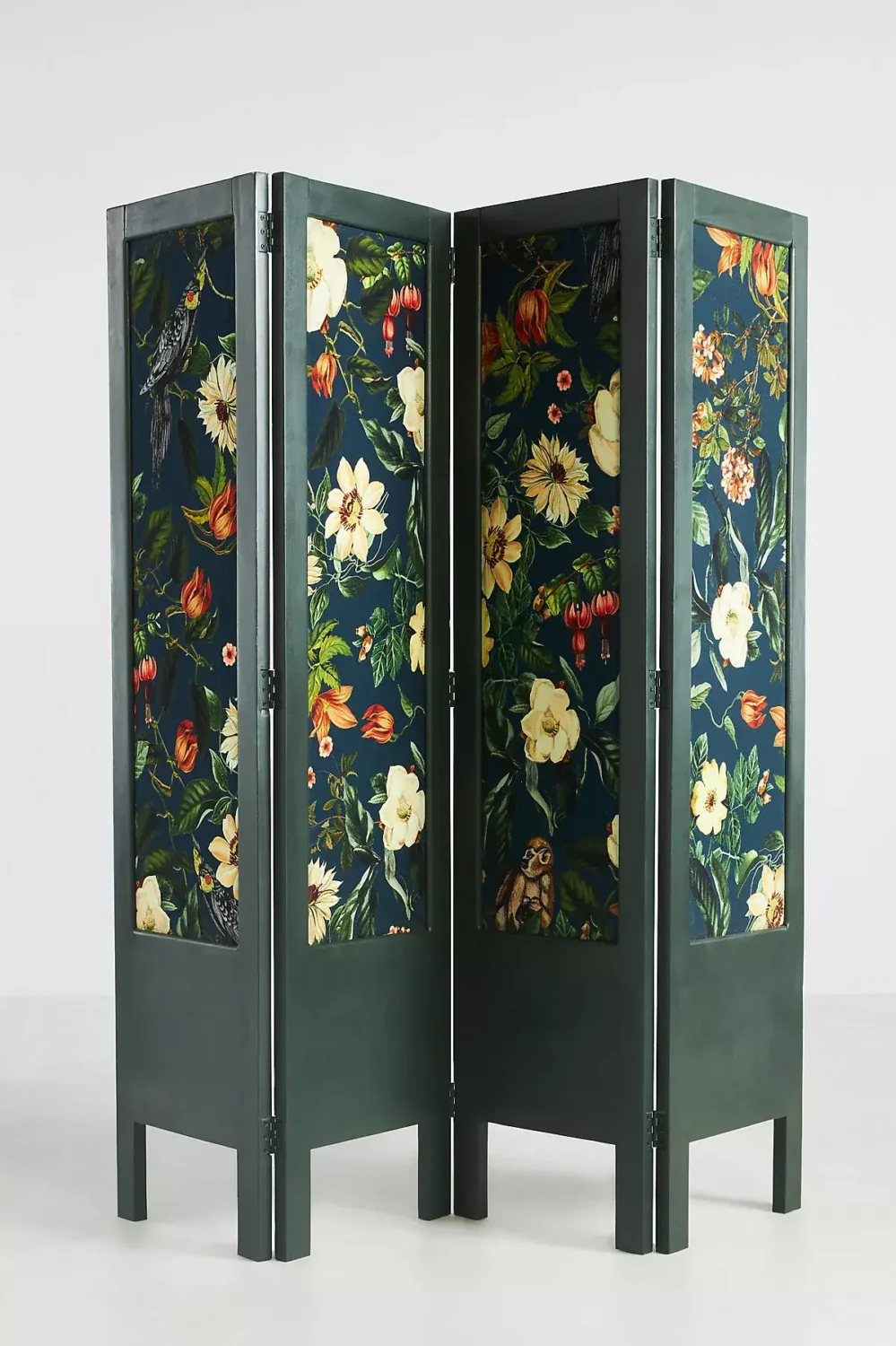 43 Ideas To Divide a Studio Apartment Into Multiple Rooms 15 floral upholstered room divider studio anthropologie