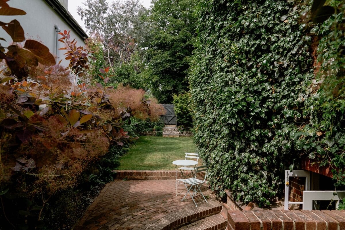 A Warm Living Room in a Historic English Home 27 garden-lawn-sunken-seating-area-nordroom