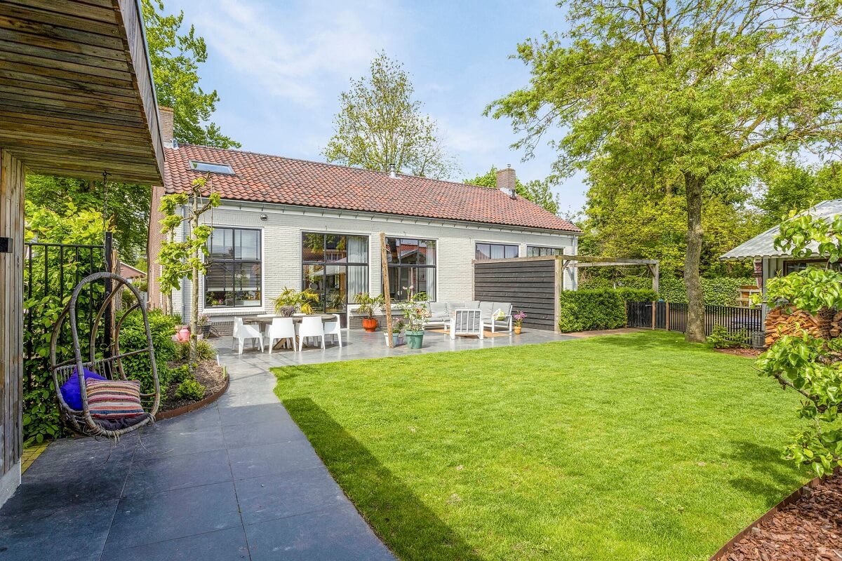 A Colorful School Conversion in The Netherlands 21 garden-seating-school-conversion-nordroom