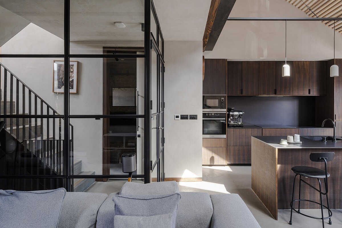 A Victorian House with Stylish Contemporary Interiors 3 glass-steel-crittall-windows-hallway-nordroom