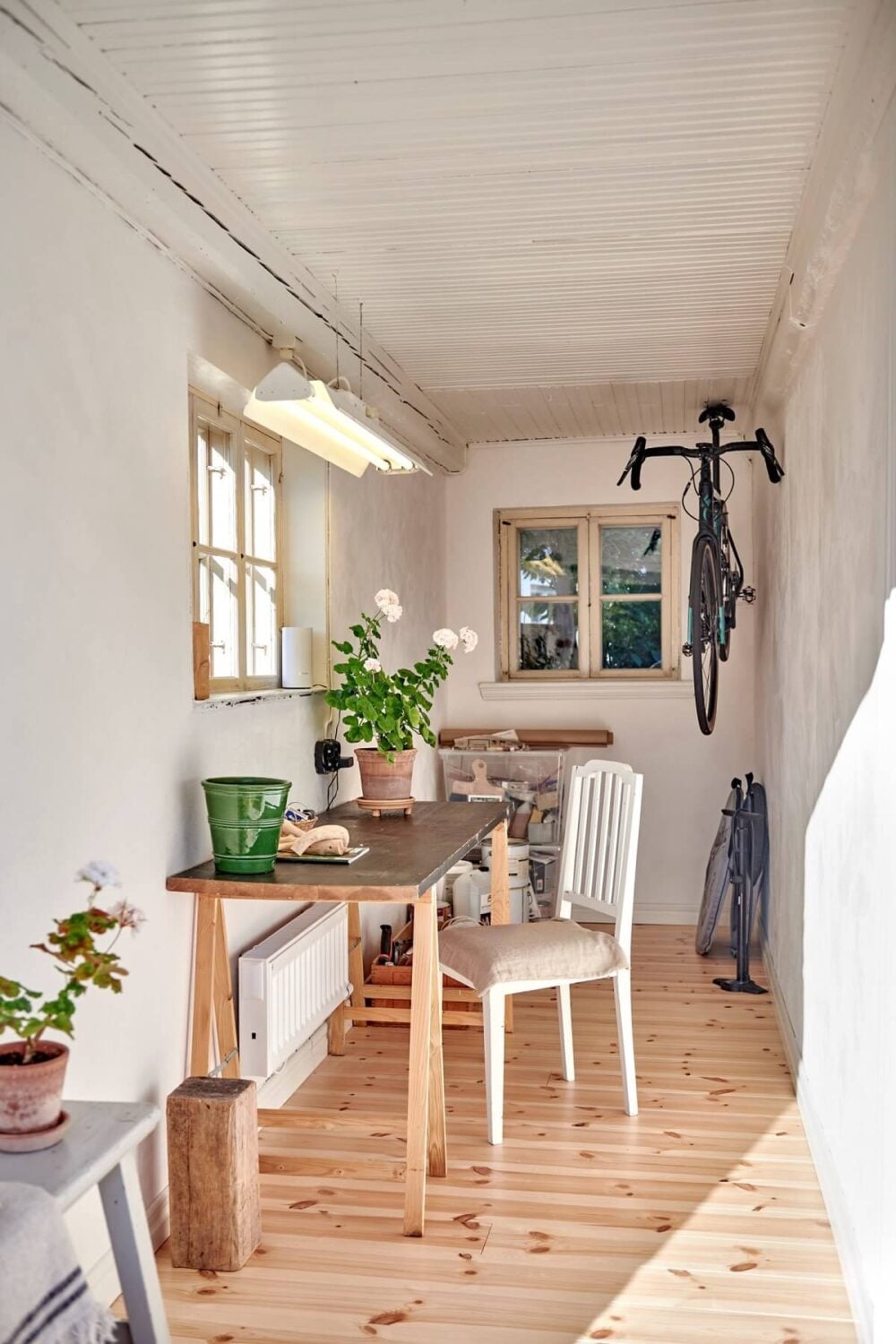 Natural Light in a Charming Swedish Country House 25 home-office-wooden-floor-nordroom