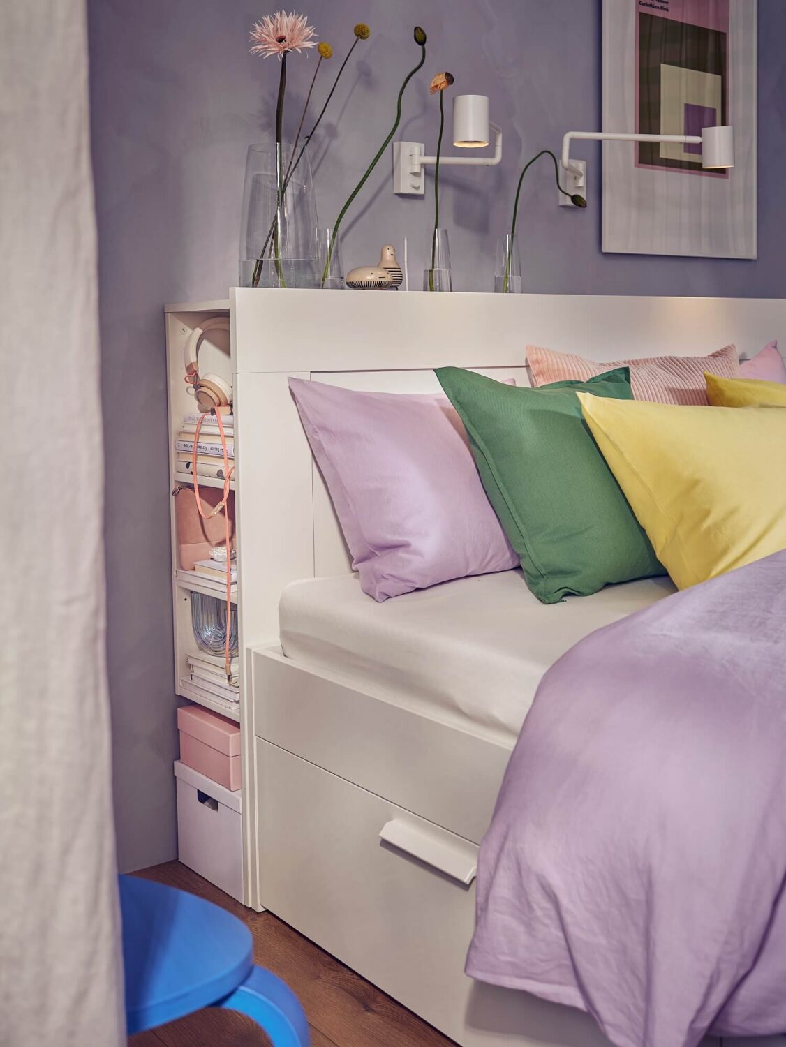 IKEA Catalogue 2026 + New IKEA Collections 2 ikea-bedroom-lavender-walls-storage-headboard-nordroom