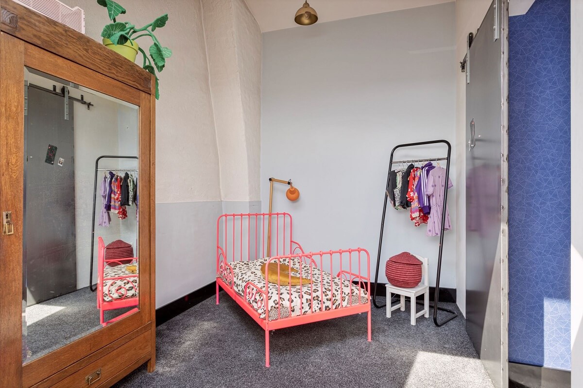 A Colorful School Conversion in The Netherlands 17 kids-bedroom-pale-blue-wall-nordroom