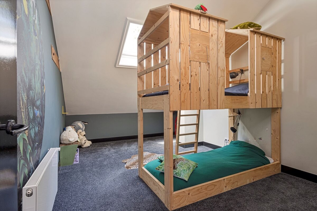 A Colorful School Conversion in The Netherlands 18 kids-bedroom-treehut-bed-nordroom