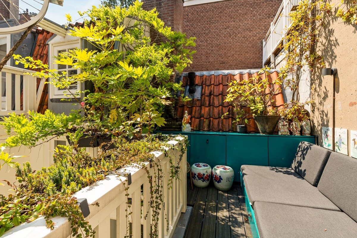 A Family Home in a Historic Canal House 27 rooftops-balcony-greenery-canal-house