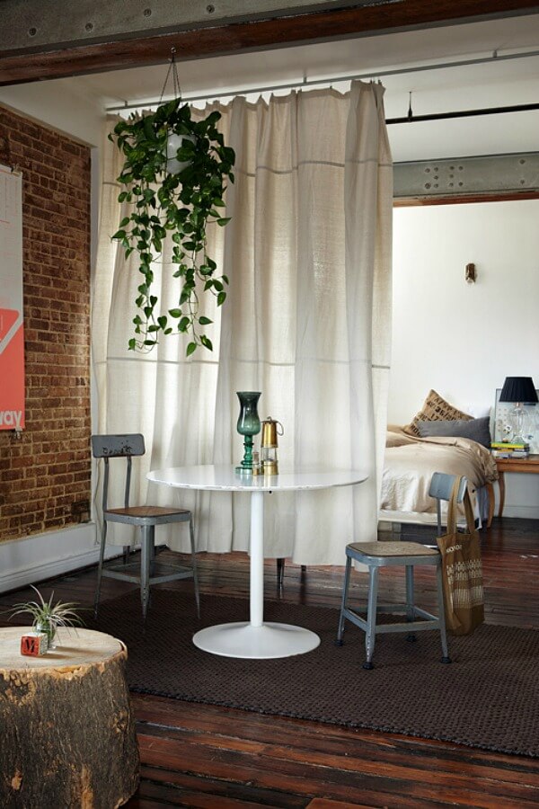 53 Studio Apartments with a Curtain Room Divider 68 vitrage-room-divider