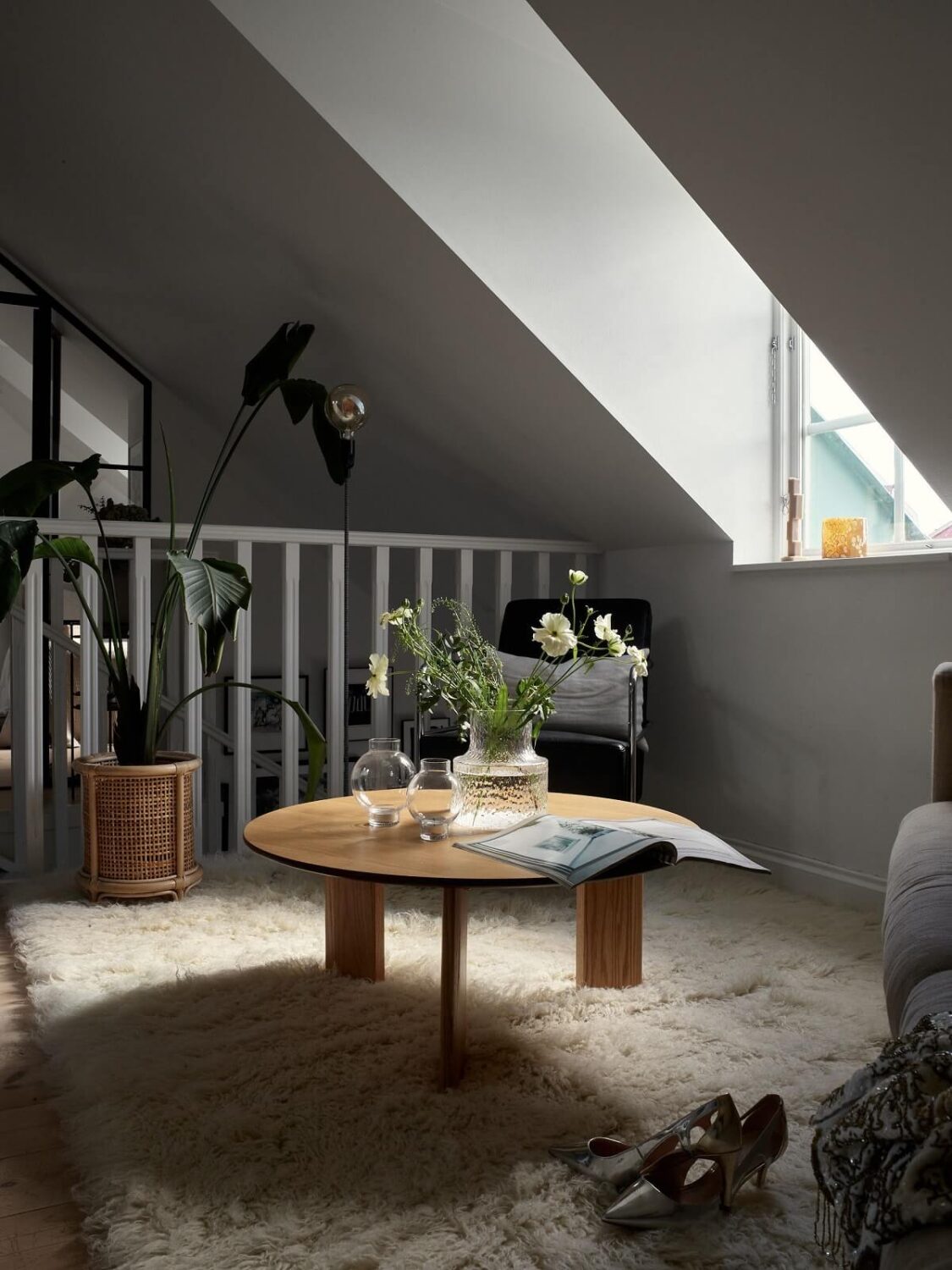 A Small Attic Apartment with Industrial Glass walls 4 attic-apartment-small-sitting-room-nordroom