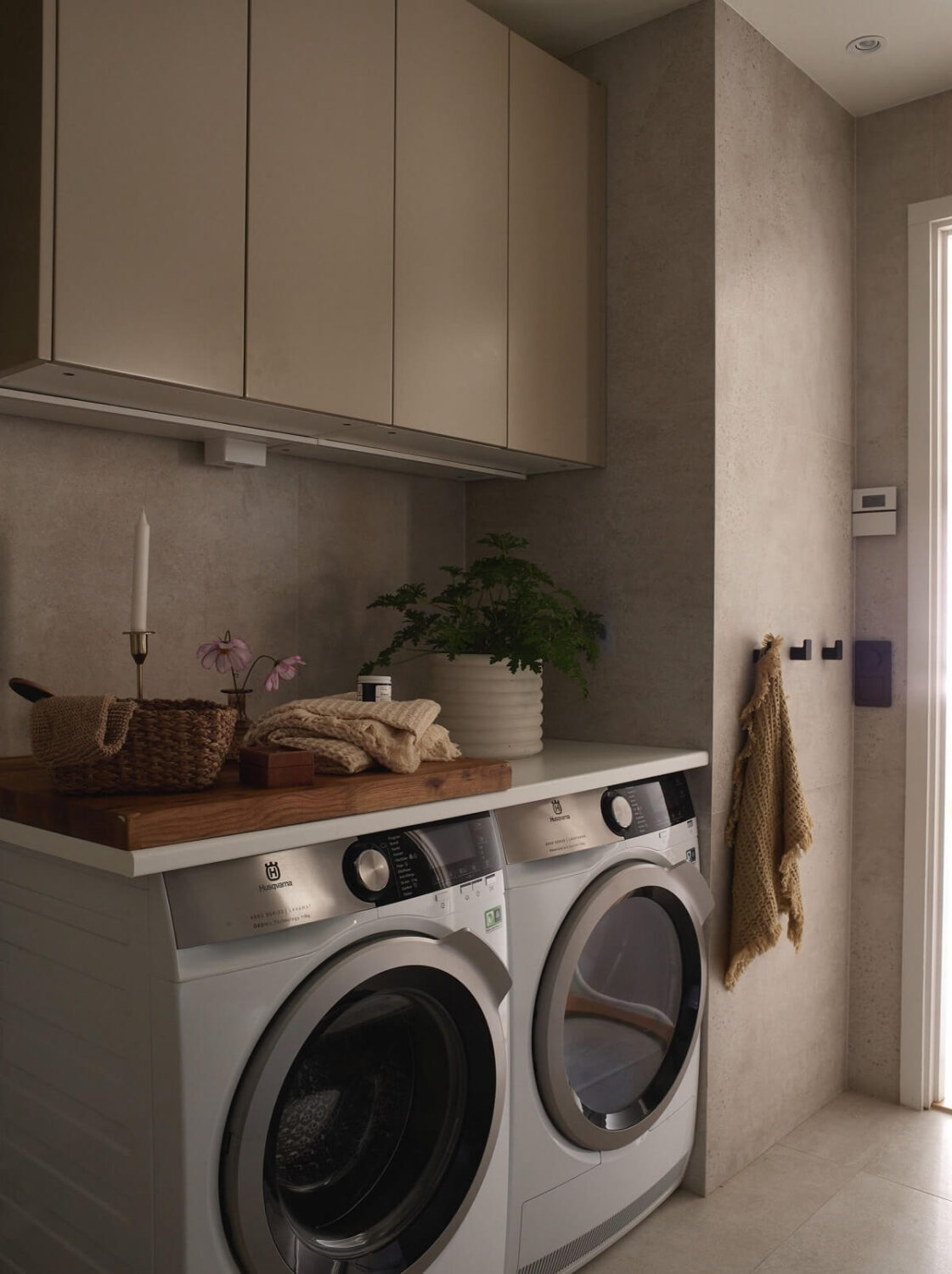 A Small Historic Swedish House with a Modern Extension 32 bathroom-utility-room-grey-cabinets-nordroom