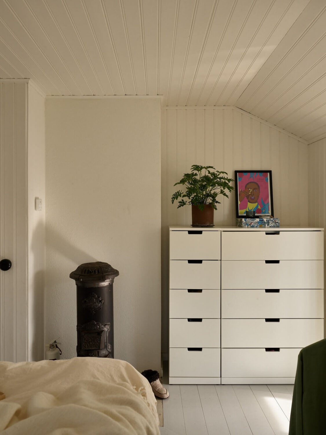 A Small Historic Swedish House with a Modern Extension 27 bedroom-drawers-scandi-home