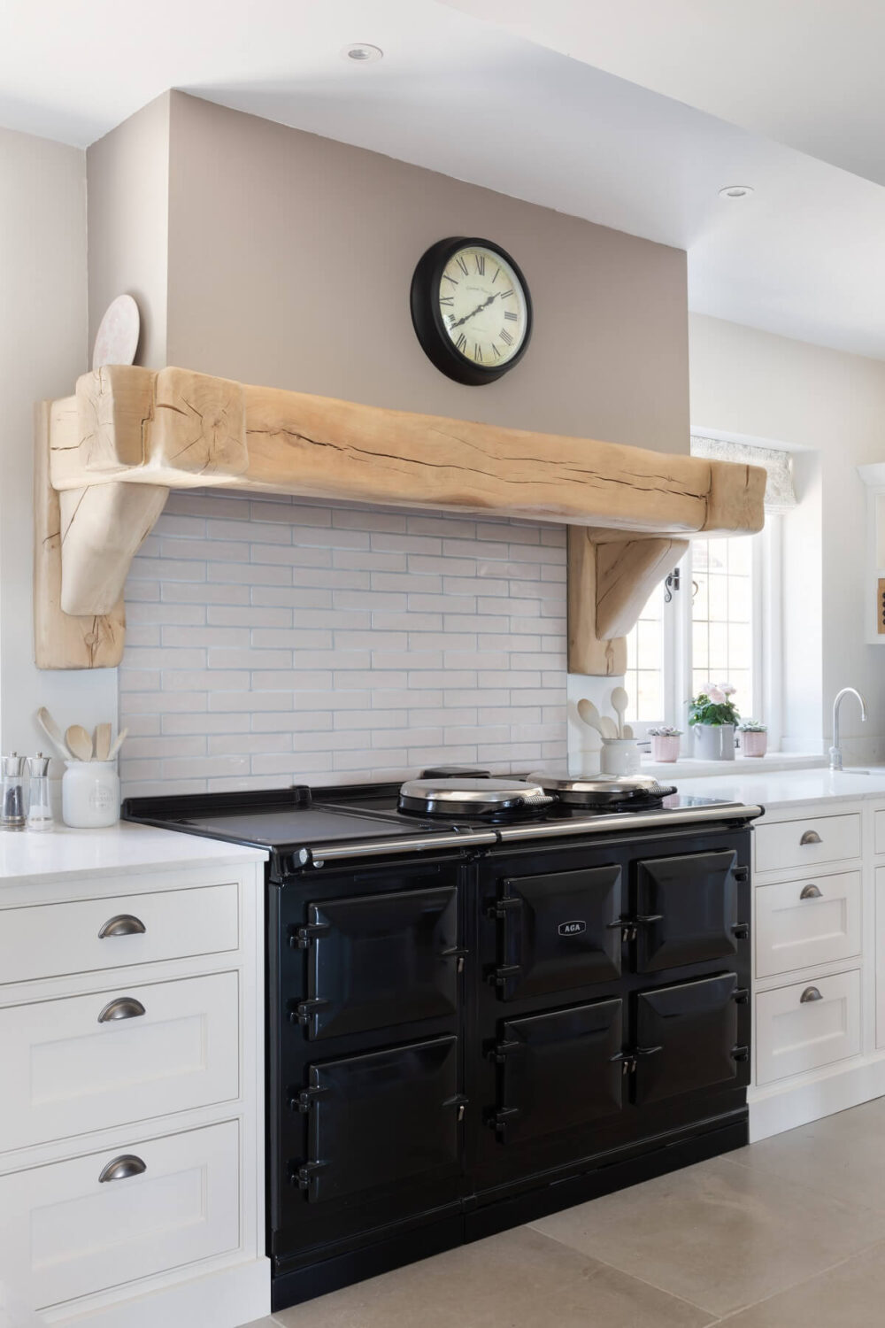 A Light and Social Country Kitchen by The Myers Touch 11 black-aga-stove-light-country-kitchen-nordroom