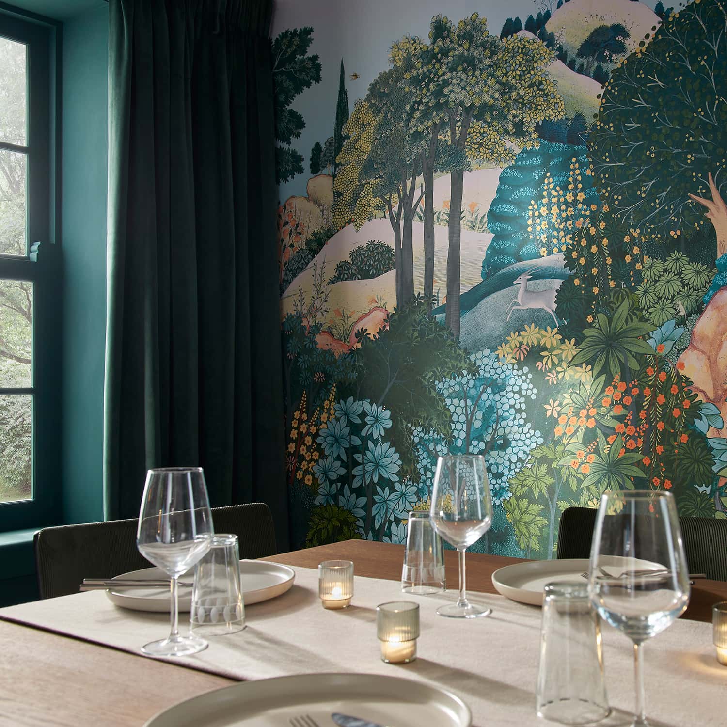 The Color Trends for 2024: Comforting Neutrals & Positive Accents 122 dining-room-new-eden-bespoke-mural-nordroom