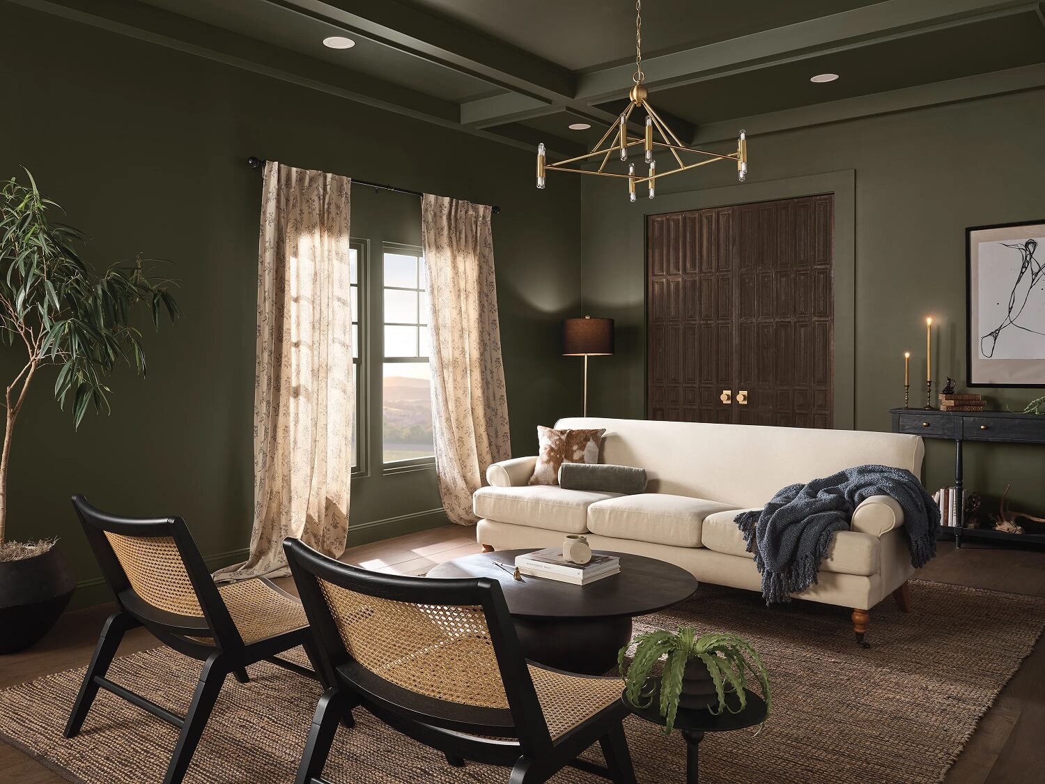 Trend Alert: 36x Color-Drenched Rooms 26 dutch-boy-color-of-the-year-2024-ironside-living-room-nordroom