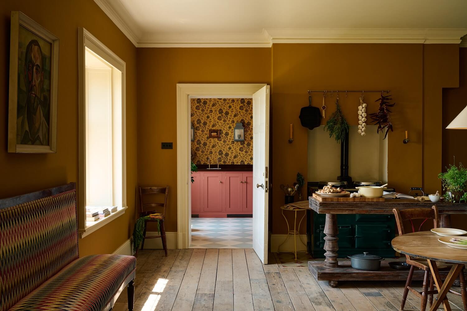 A Colorful deVOL Kitchen by Clarence & Graves 14 golden-yellow-walls-utility-room-nordroom