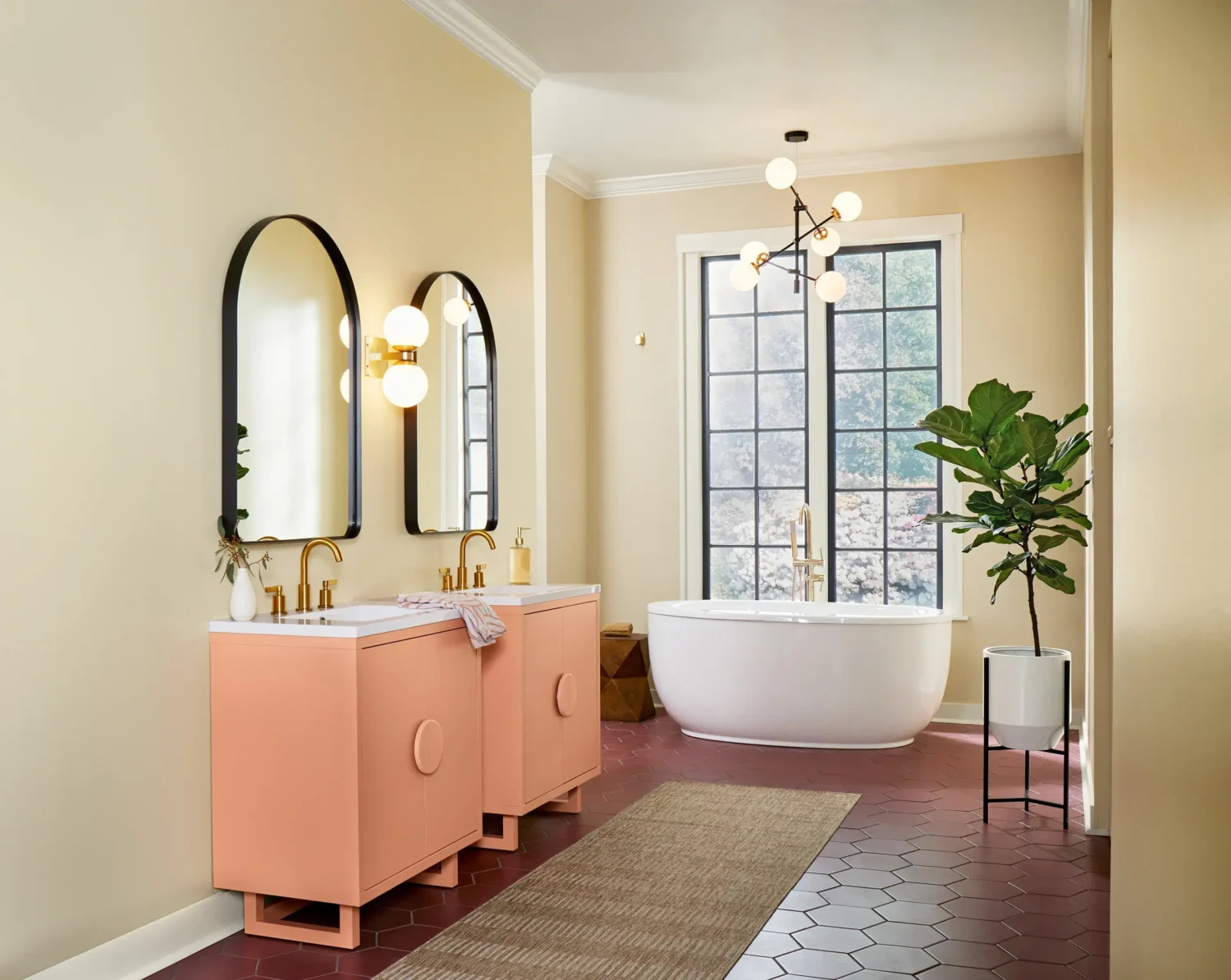 The Color Trends for 2024: Comforting Neutrals & Positive Accents 80 hgtv-home-sherwin-williams-persimmon-bathroom-color-of-the-year-2024-nordroom