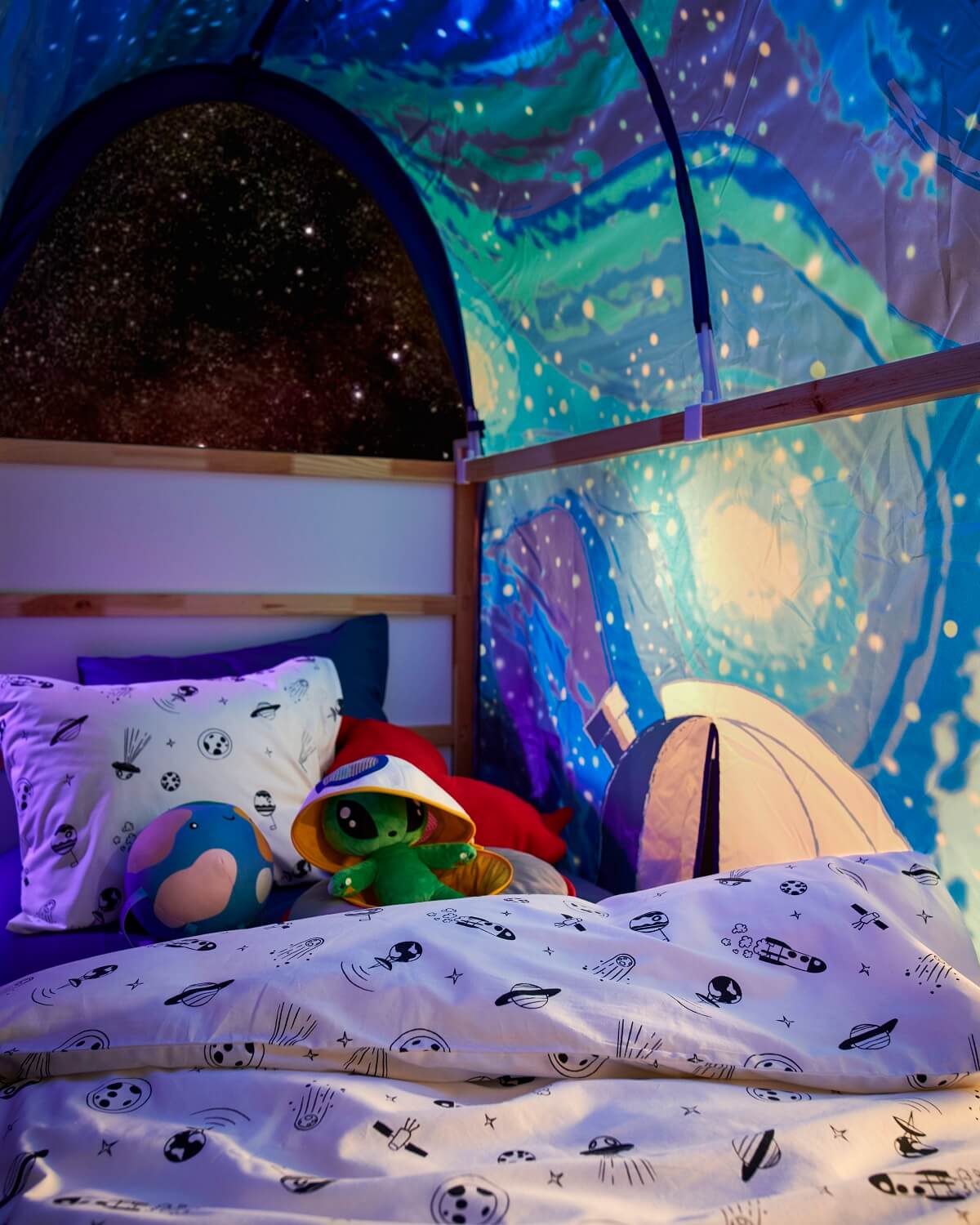 IKEA AFTONSPARV: A Space-Themed Children's Collection 15 inside-bed-tent-space-AFTONSPARV-collection-ikea-nordroom