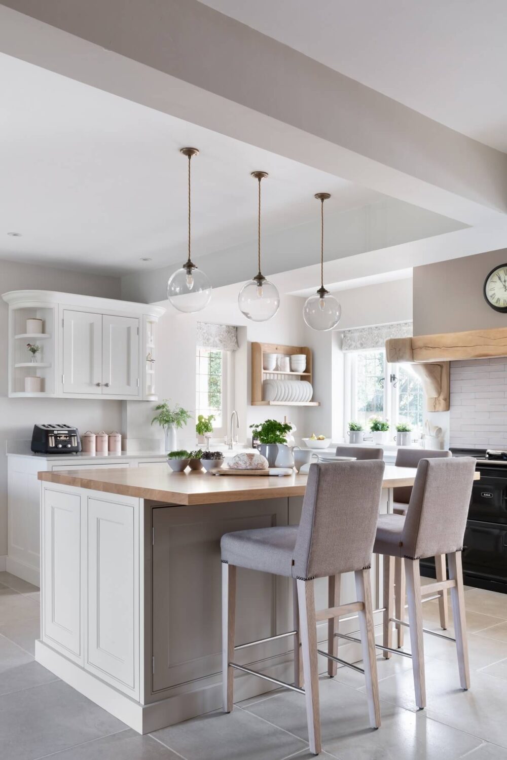 A Light and Social Country Kitchen by The Myers Touch 3 kitchen-island-bar-stools-country-kitchen-nordroom