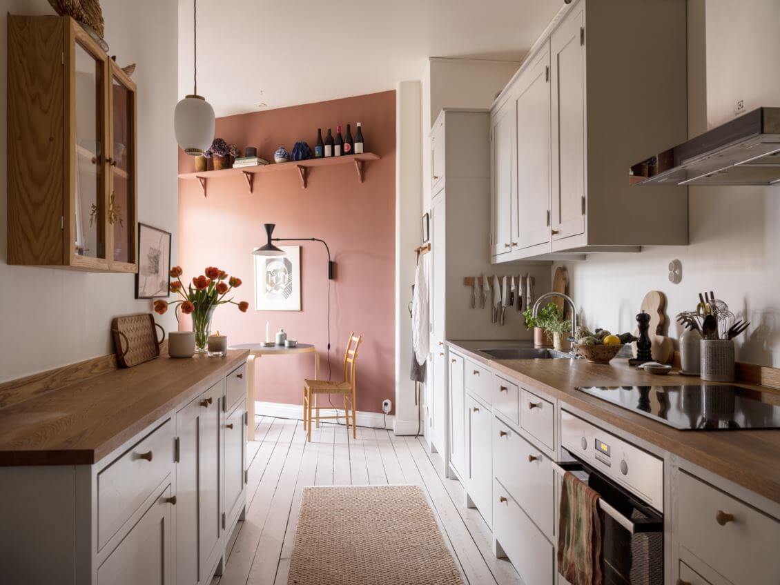 Best of 2023: Kitchens 26 kitchen-light-gray-cabinets-pink-wall-nordroom