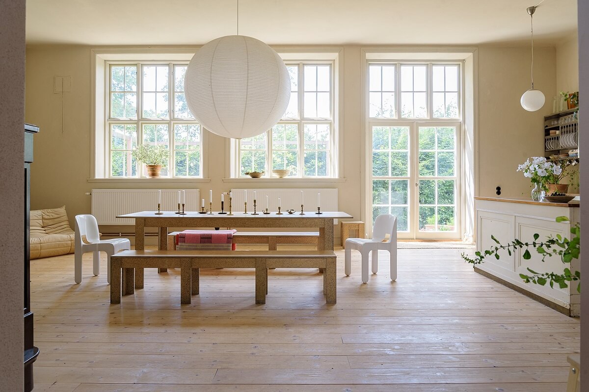 Natural Colors in a Swedish School Conversion 13 large-social-kitchen-school-conversion-nordroom