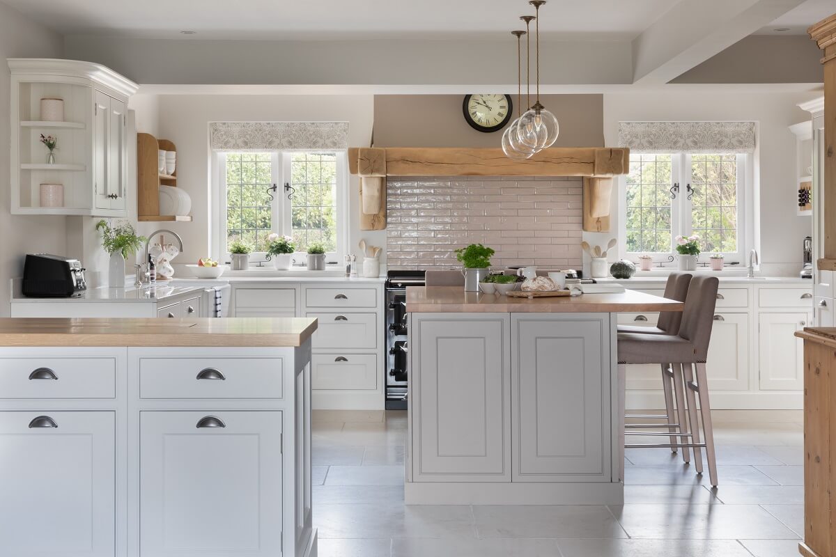 A Light and Social Country Kitchen by The Myers Touch 1 light-gray-kitchen-with-island-nordroom