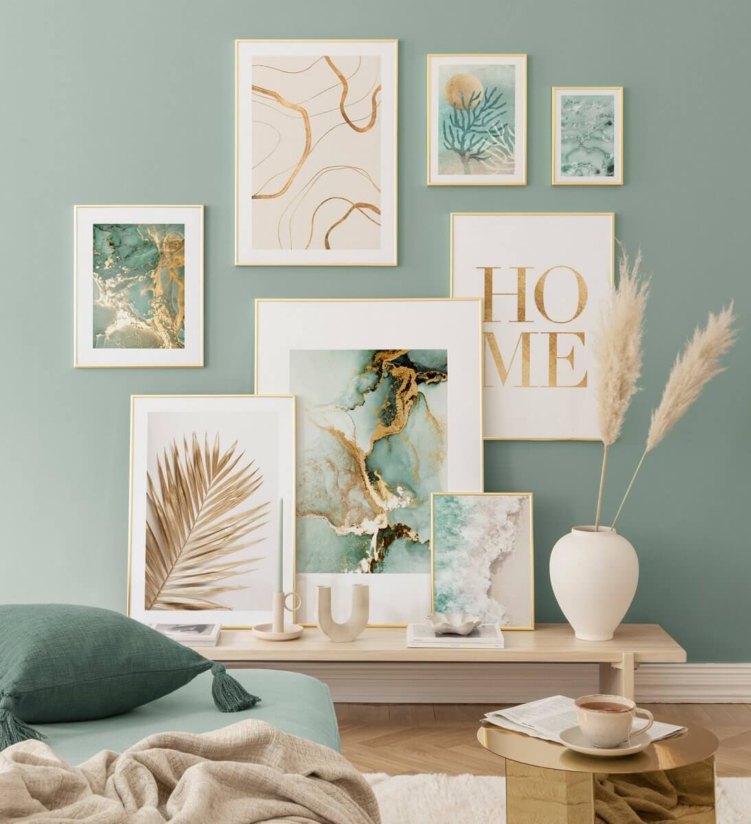 Valspar Color of the Year 2024: Renew Blue 27 living-room-light-blue-wall-prints-nordroom