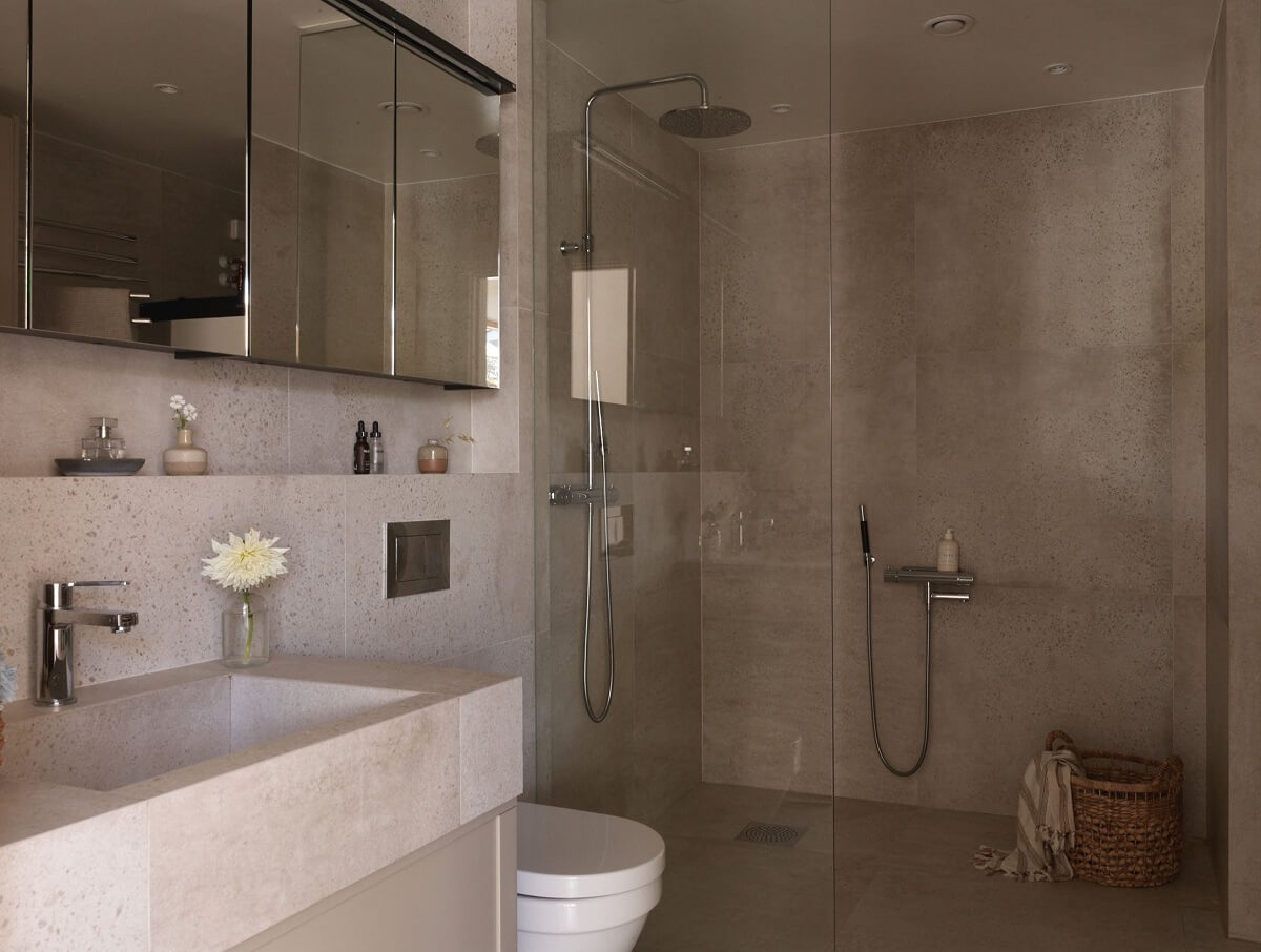 A Small Historic Swedish House with a Modern Extension 30 modern-bathroom-walk-in-shower-nordroom