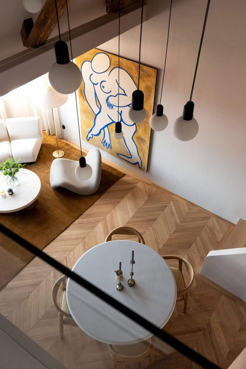 Herringbone vs. Chevron Flooring Patterns: Differences & Inspiration 6 penthouse-apartment-chevron-floor-nordroom