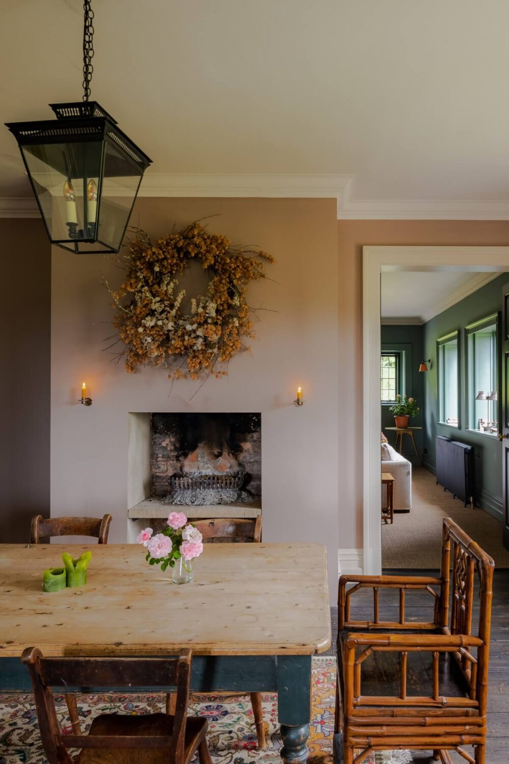 A Colorful Renovated Country House by Clarence & Graves 14 pink-dining-room-wooden-table-country-house-nordroom