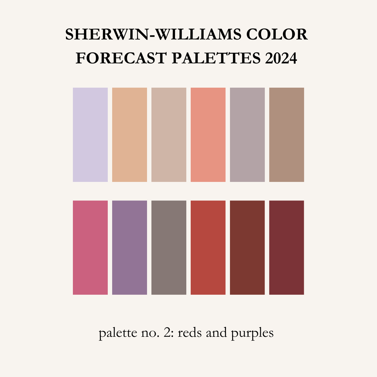 The Color Trends for 2024: Comforting Neutrals & Positive Accents 34 sherwin-williams-color-forecast-2024-color-palette-reds-purples-nordroom