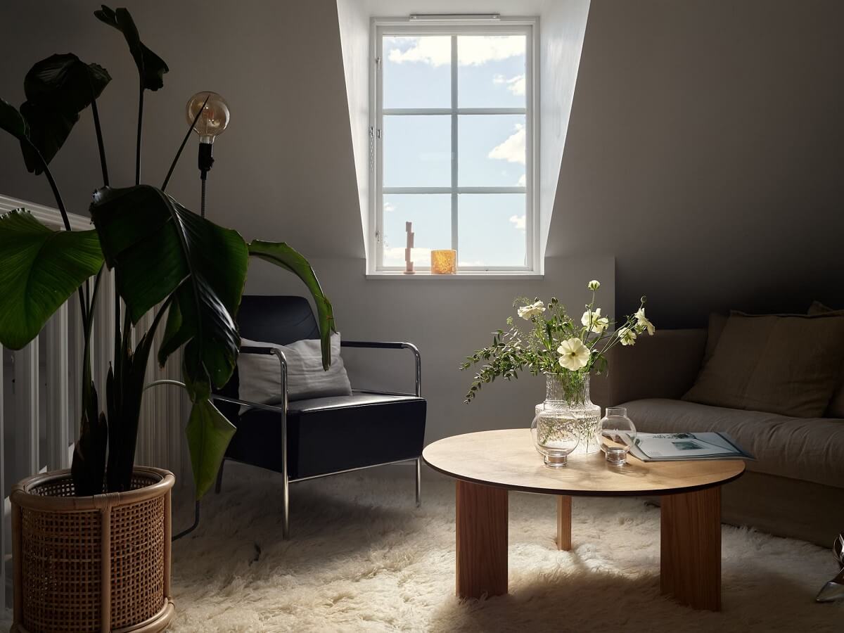A Small Attic Apartment with Industrial Glass walls 5 slanted-ceilings-small-living-room-nordroom