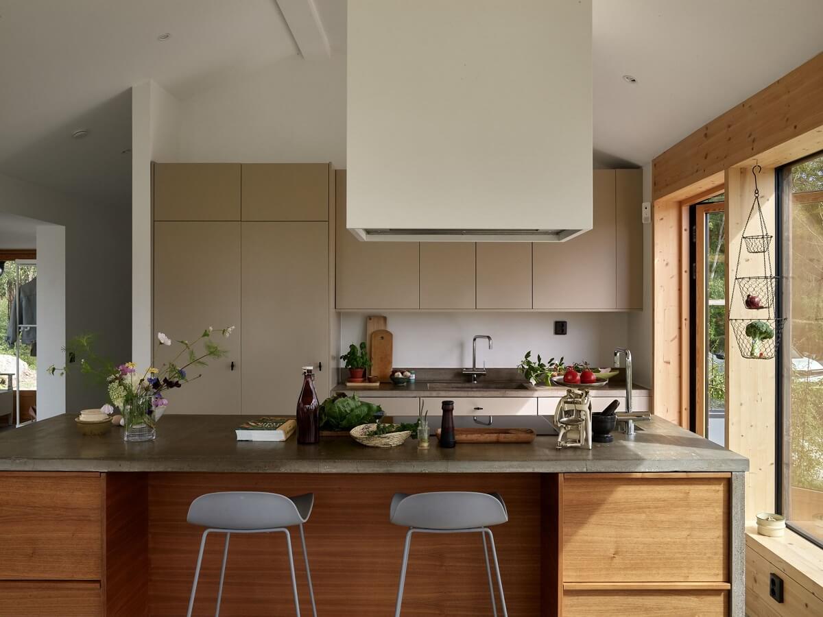 A Small Historic Swedish House with a Modern Extension 4 wooden-kitchen-breakfast-bar-nordroom