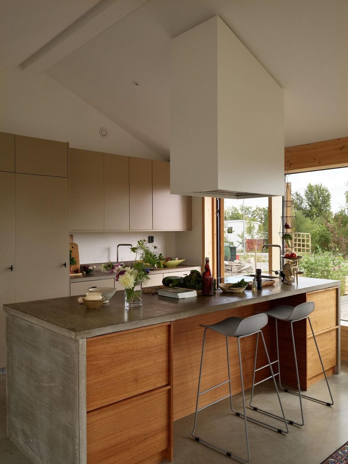 A Small Historic Swedish House with a Modern Extension 3 wooden-kitchen-island-breakfast-bar-nordroom