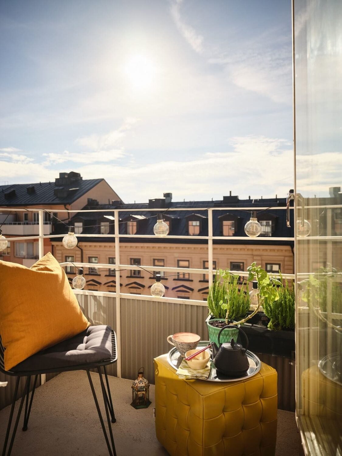 A Serene Beige Apartment with Two Balconies 15 balcony A Serene Beige Apartment with Two Balconies