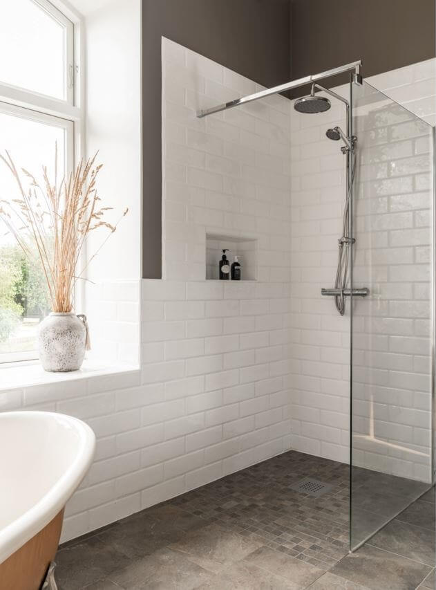 A Former Swedish School is Now a Beautiful Home 26 bathroom walk in shower nordroom A Former Swedish School is Now a Beautiful Home